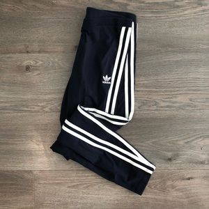 Adidas leggings three stripes navy